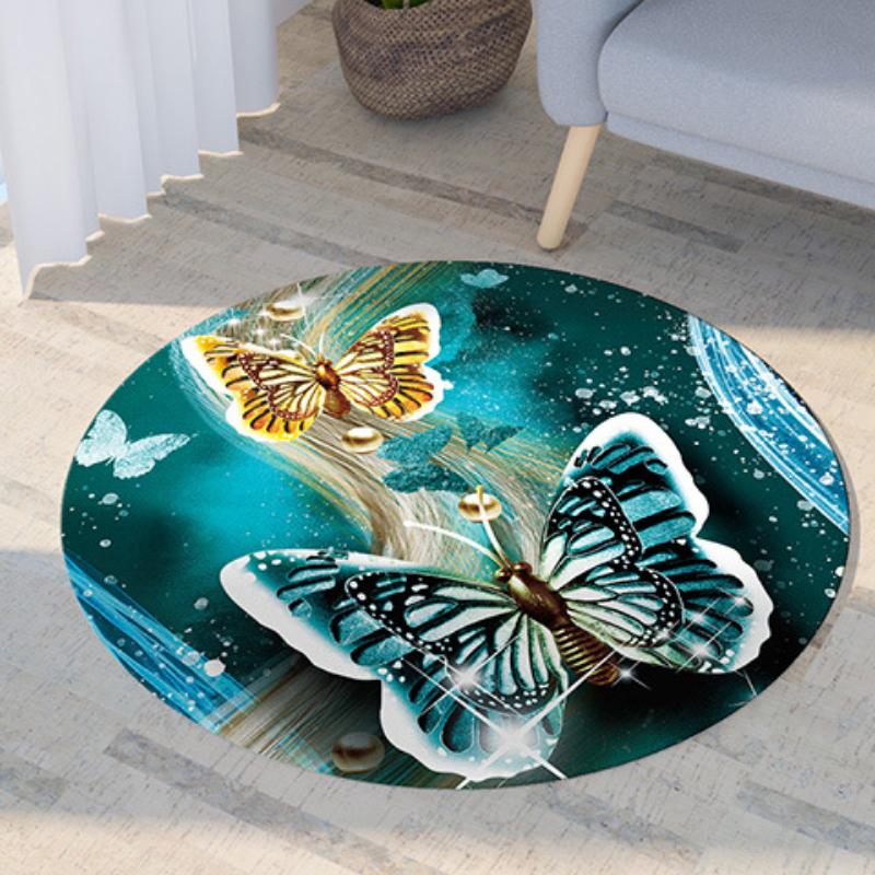 Round Carpet for Bedroom Rugs Living Room Decoration Home Room Decor Computer Table Chair Floor Mat Hallway Entrance Doormat