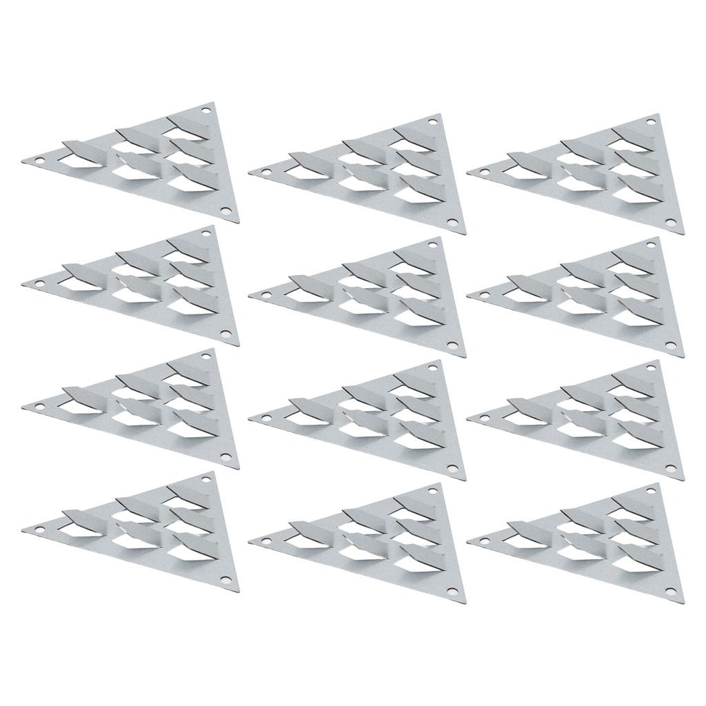 12PCS Impaling Clips for Acoustic Panels Galvanized Steel Triangular Push On Impaler Mount with Screws for Soundproof