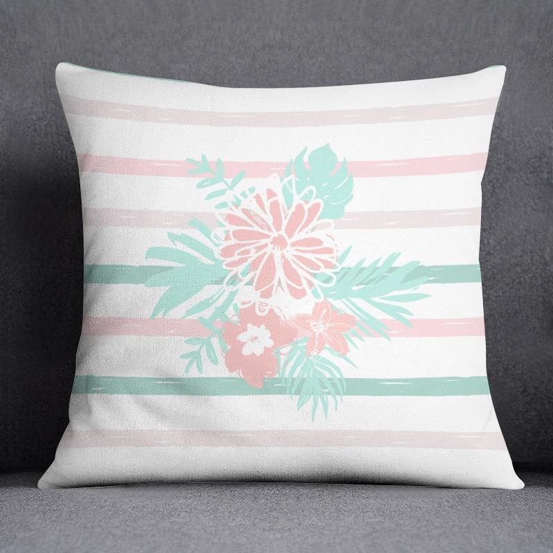 Abstract Summer Fresh Mint Blue Green Pattern Series Pillow  Bedroom Sofa Car Cushion Cover Case (45cm*45cm)