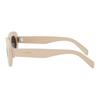Celine Oval Sunglasses With Logo Women Sunglasses Brown CL40276U25A