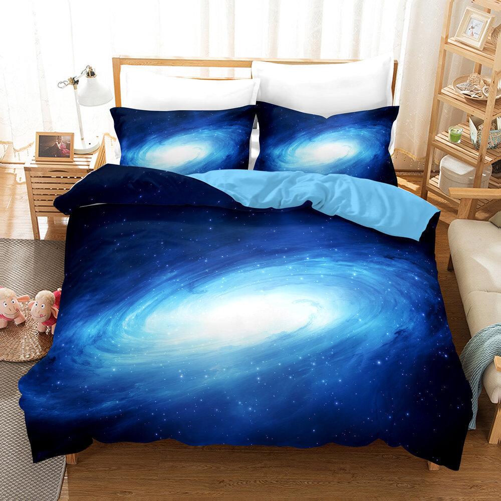 Thickened And Sanded, Three-Piece Quilt Cover Printing 3D Digital