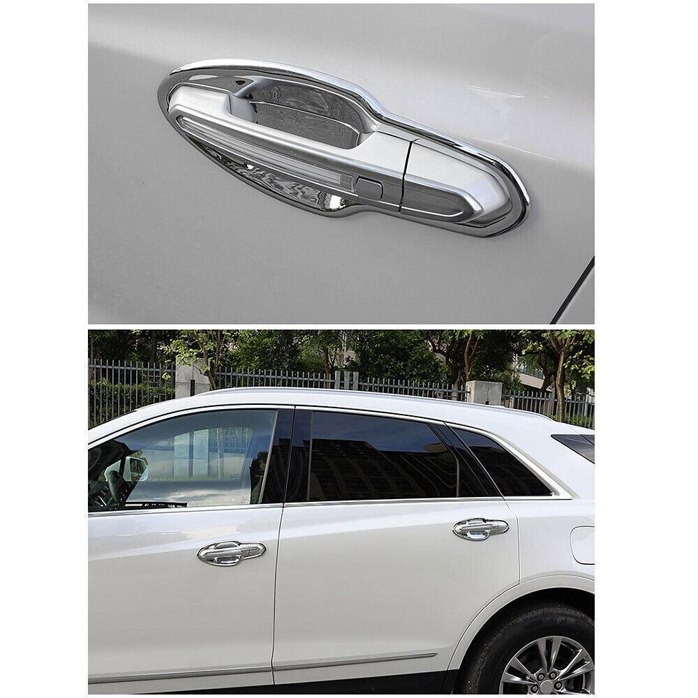 8pcs ABS Chrome Outside 4 Door Handle Bowl Trim  For Cadillac XT5 2016-2021
