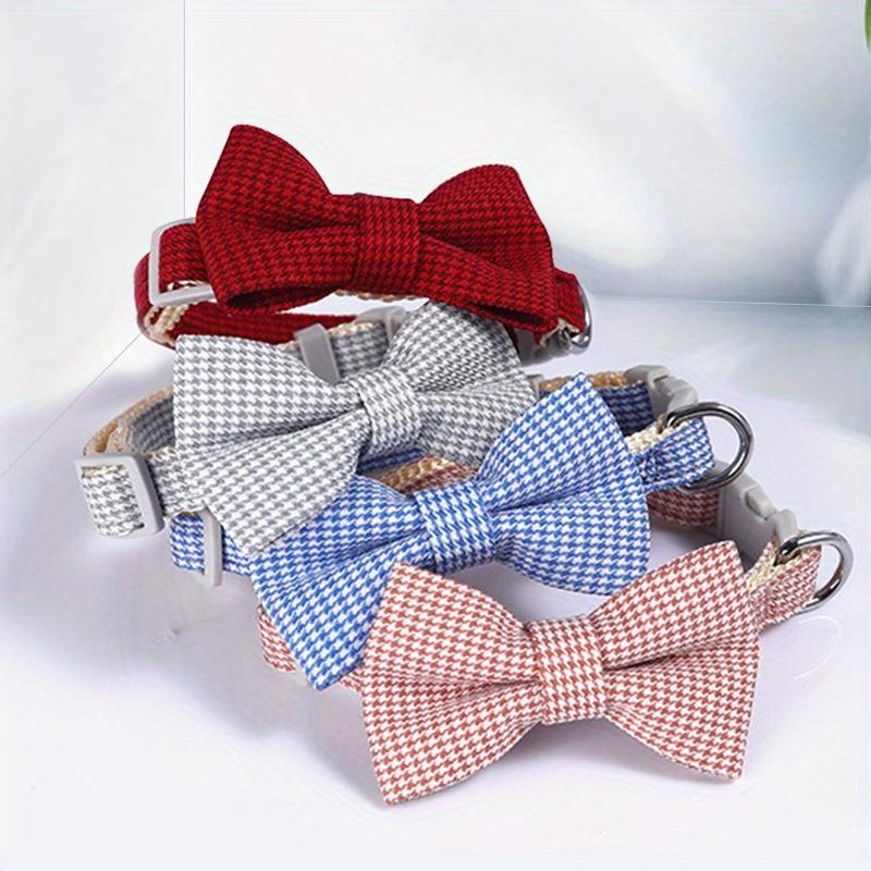 Pet Collar Adjustable Durable Cat Collars Cute Bow Kitten Necklace Soft Bell Puppy Lead Pet Product Cat Dog Accessories