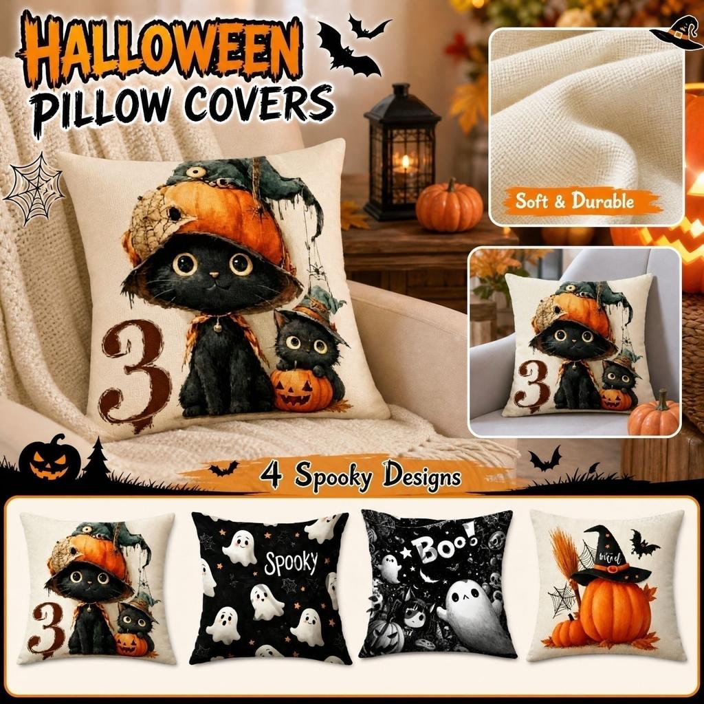 4___0__ Halloween Printed Throw Covers for Couch Sofa Decoration