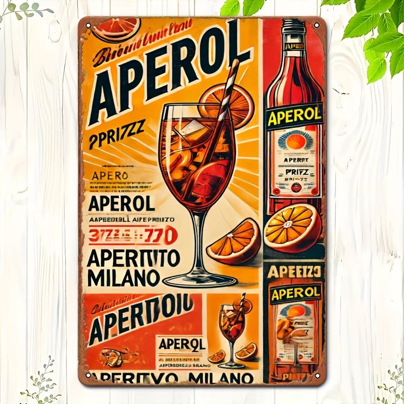 

Vintage Aperol Spritz Metal Sign Retro Wall Art Iron Decor for Bar Cafe Kitchen Artistic Novelty Gift with Classic Cockt aluminum 20x30cm