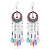 Bohemian Ethnic Style Earrings For Women'S High-End Super Fairy Long Earrings, Water Drop Beaded Fringed Earrings, Ear Jewelry.