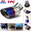 63MM Straight/Bend Chrome Universal Car Exhaust Nozzle Muffler Tip Pipe Round TailPipe Stainless Steel Car