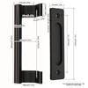 Dual-Sided Black Surface-Mounted Sliding Barn Door Handle