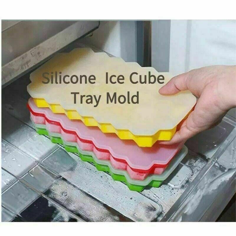 Honeycomb Ice Cube Trays with Removable Lids Silica Gel Ice Cube Mold  Ice Maker DIY Creative Small Ice Mold Square Shape Tools