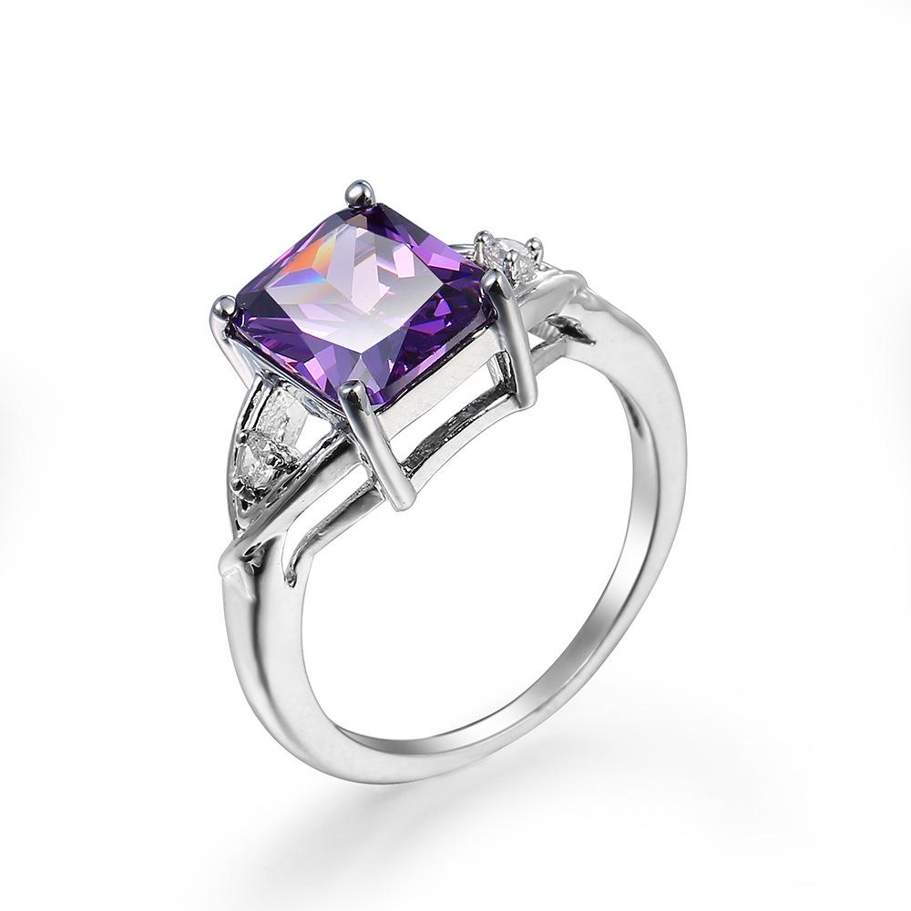 Gold-Plated Colorful Crystal Ring with Diamonds and Tourmaline Zircon Accents