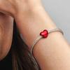 Pandora Heart Shaped Metal Red Heart Charm Women Jewelry 799291C02