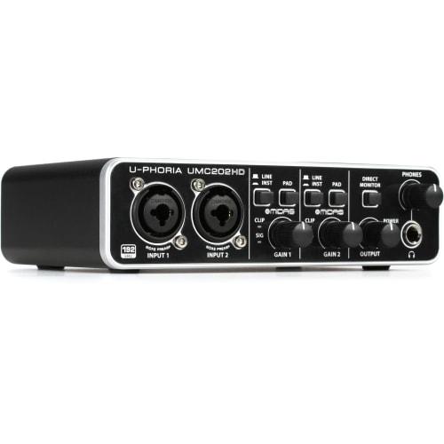 Behringer USB Audio Interface, 2 Inputs, 2 Outputs, 24bit 192kHz, BEHRINGER U-PHORIA UMC202HD