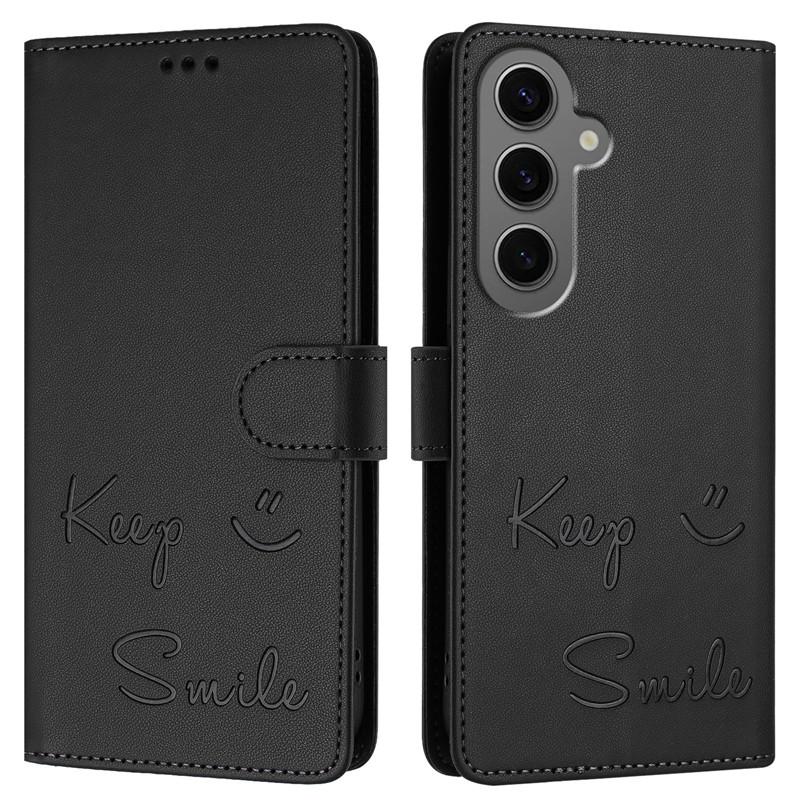 Für Samsung Galaxy S24 Plus Hülle Flip Etui für Samsung S24+ Ultra FE Plus 5G Klassische Handy-Geldbörsen-Lederhüllen Rückseite