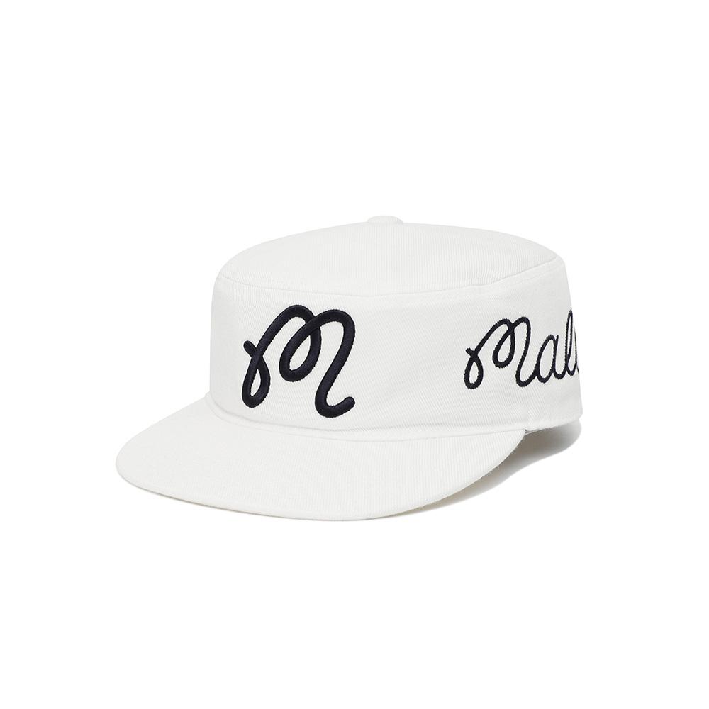 MALBON GOLF Malbon Pillbox Ball Cap Off White