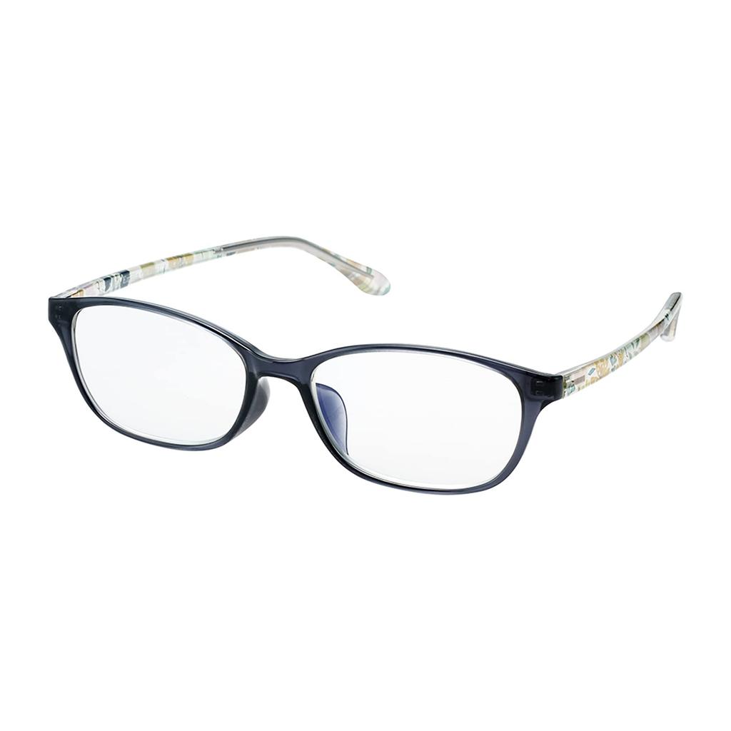 Pearl Reading Glasses Blue Light Blocking Anna Emilia UV Protection Clear Lenses Floral Pattern Black 1.5 Women's AE-AN-002
