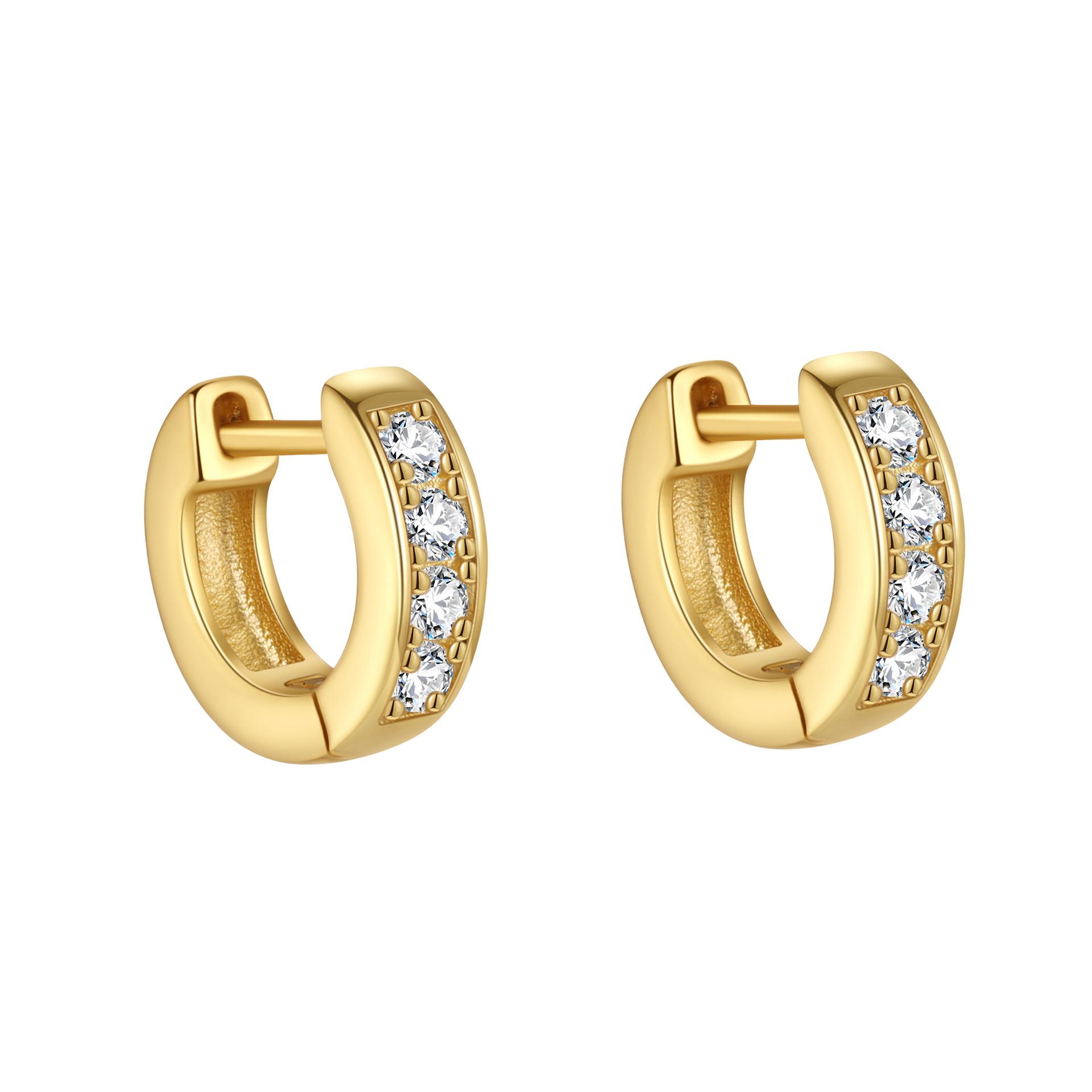 

Simple Smooth Inlaid Zircon Geometry Earrings For Women Authentic 925 Sterling Silver Simple Wedding Engagement Fine Jewelry Gif