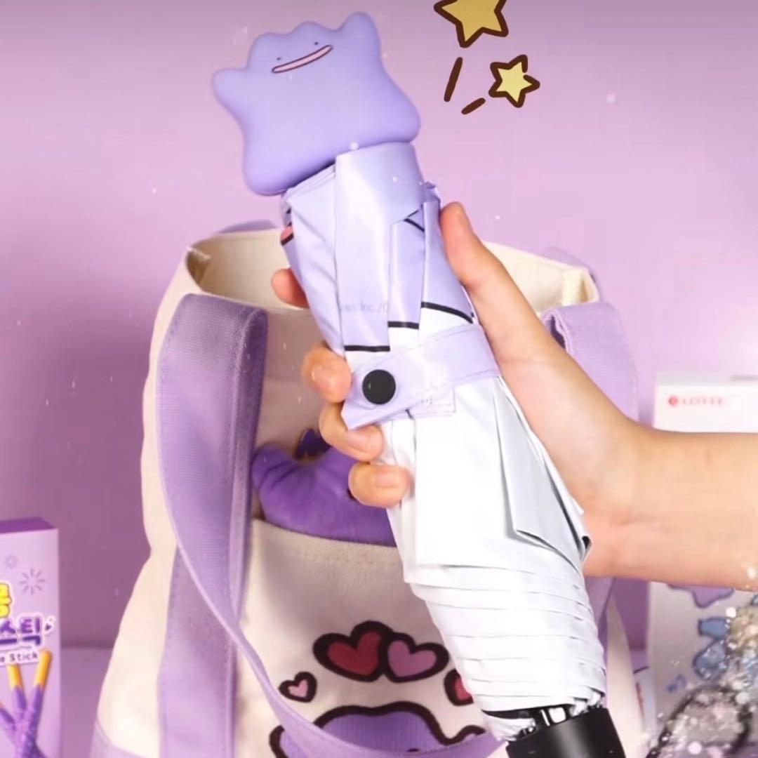 

[Б/У] Корейский CU Pepero Коллаборация Покемон Фигурка Дитто Складной Зонт