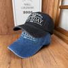 Literary and Leisure Atmosphere Letter Embroidery Baseball Cap Washed and Old Denim Soft Top Cap Outdoor Sun Hat