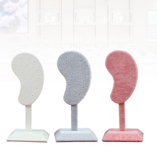 Earring Display Stand Muti-purpose Ear-shaped Easy to Stab Flannel Earring Holder Organizer for Earring