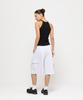 CHAMBROS Cargo Pocket One-Pleat Bermuda Sweat Shorts [White Melange]