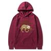 New World Wildlife Day hoodie sleeping bear print sweatshirt sweater autumn and winter velvet