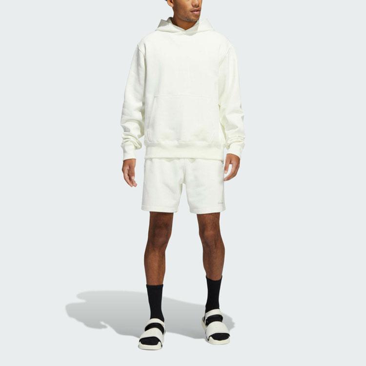 Adidas Originals Trefoil X Pharrell Williams Co-Branded Solid Hoodie Men Hoodie White HF9906