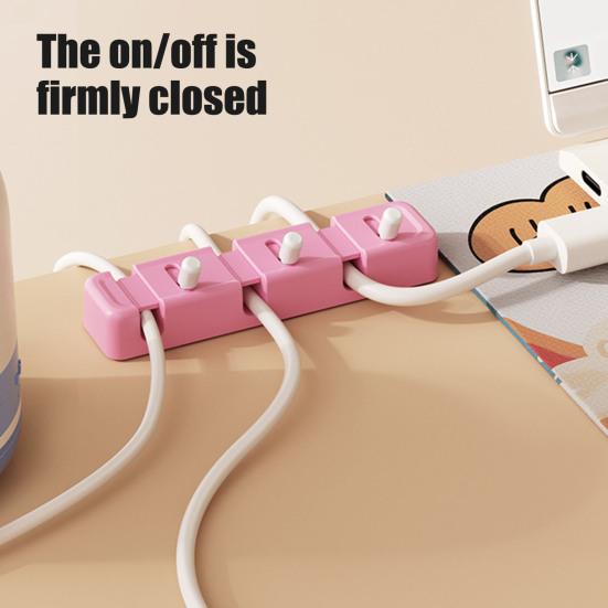 Toggle Switch Cable Holder Clip 3 Slots Self-adhesive Home Office Desk Phone Charging Data Cord Organizer Keeper Power Wire Management Clip