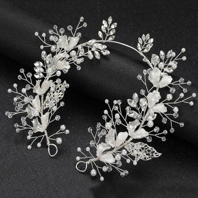 Handmade Bridal Headband Beaded Bridal Tiara Hair Vine Premium Crystal Headpiece  Bridesmaids