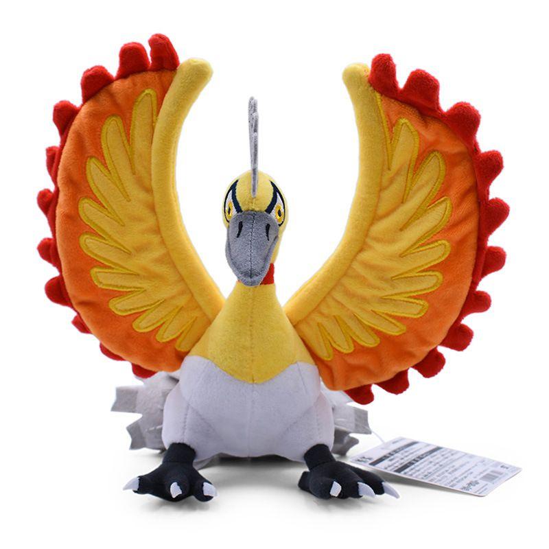 Super Soft Pokemon Cartoon Plush Toy Zapdos Moltres Aerodactyl Ho-oh Stuffed Doll Ho-Oh