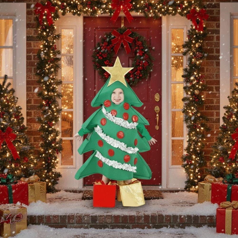 With Footwear Christmas Tree Suit Gift Shaped Shoes Christmas Carnival Costume Unisex Christmas
