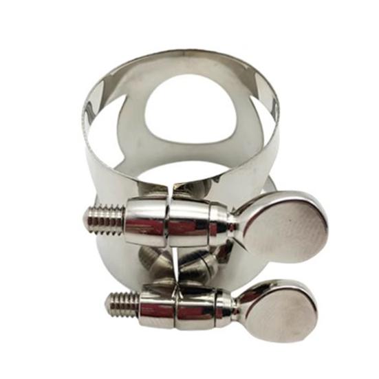Clarinet Ligature Clarinet Mouthpiece Ligature with Adjustable Screws Rustproof Polished Surface B Flat Silver Clarinet Ligature