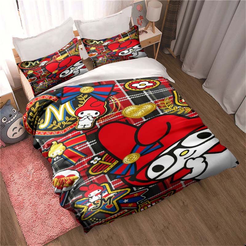 Soft and Comfortable Duvet Cover, (My Melody) Children's Bedding Set Gift, Available in King, Large, Single and Double Sizes.