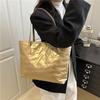 Trendy Portable Tote Bag Women's Bag Autumn New Large-capacity Embossed Shoulder Bag Trendy Underarm Bag