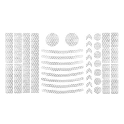 X AUTOHAUX 42pcs Motorcycle Anti-Reflective All Warning Tape Exterior Reflective Strips Multi-Purpose PET Material White