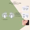 WOSTU 100% 925 Sterling Silver Footprints Tiny Stud Earrings For Women Small CZ Earrings