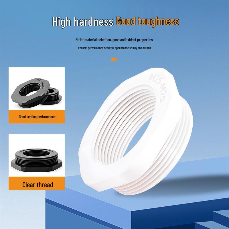 Nylon M-Typ Metrisches Gewinde Buchsenadapter PA66 - Reduzierring M32 auf M25 auf M20