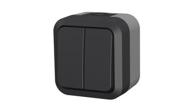 Double Surface-Mounted Aqua Pro Ip55 Grey Graphite Candle Holder Connector 60323