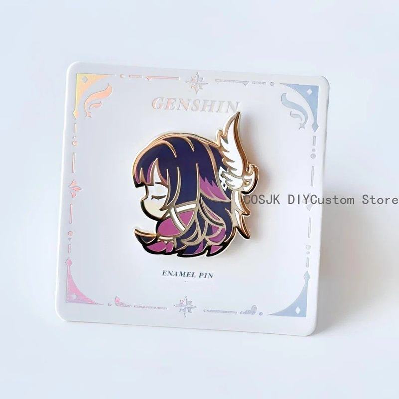 Columbina Hyposelenia Genshin Impact Imitation Enamel Mini Metal Badge Brooch Ornament Clothing Game Cosplay Collection Gift