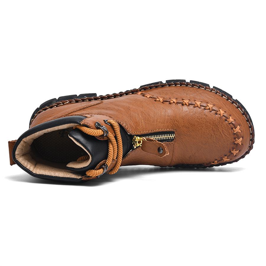 Big Yellow Boots New Autumn and Winter Platform Boots Hiking Shoes Tooling Boots Short Boots Outdoor Boots Men's Shoes High Top Boots