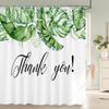 Fresh Green Leaves and Plants Pattern Shower Curtain Printed Leaves Bathroom Bath Curtain Home Decoration Curtain With Hooks