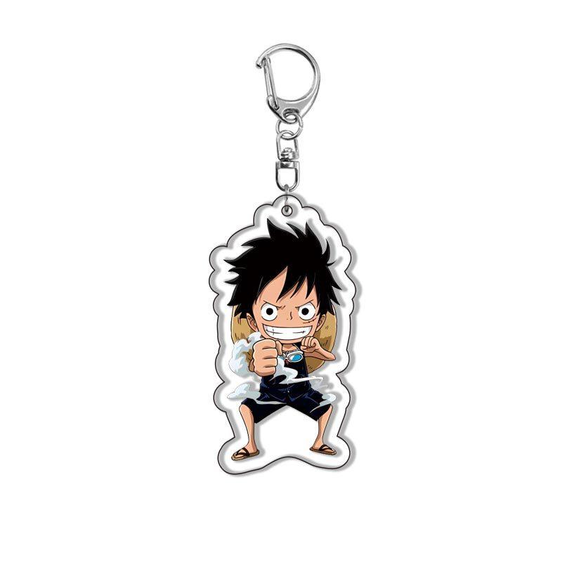 Portachiavi Ciondolo in Acrilico Anime One Piece Luffy Chopper Zoro Roronoa Accessorio per Zaino Alta Qualità Bel Design