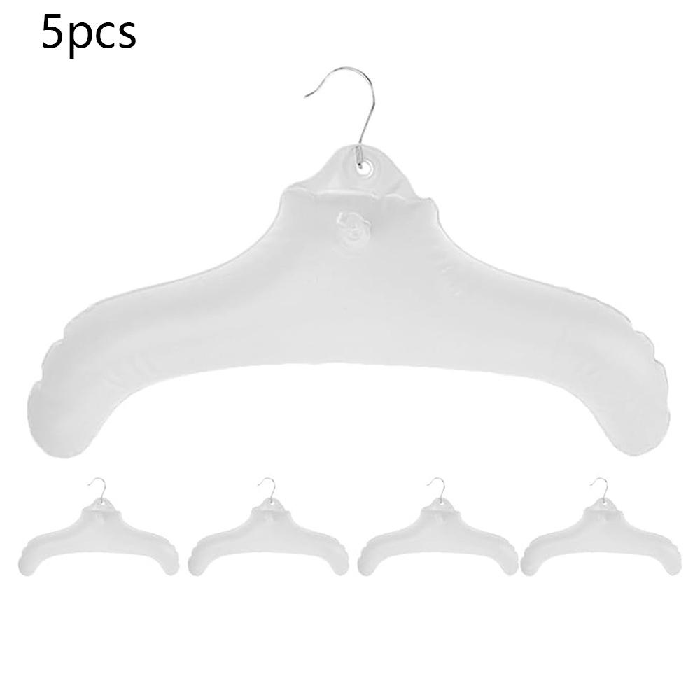 5pcs Foldable Travel Inflatable Clothes Hangers for Home, Hotel, Office