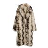 Autumn and winter new cow pattern imitation fur coat women's European and American style extended thickened warm and environmentally friendly fur coat