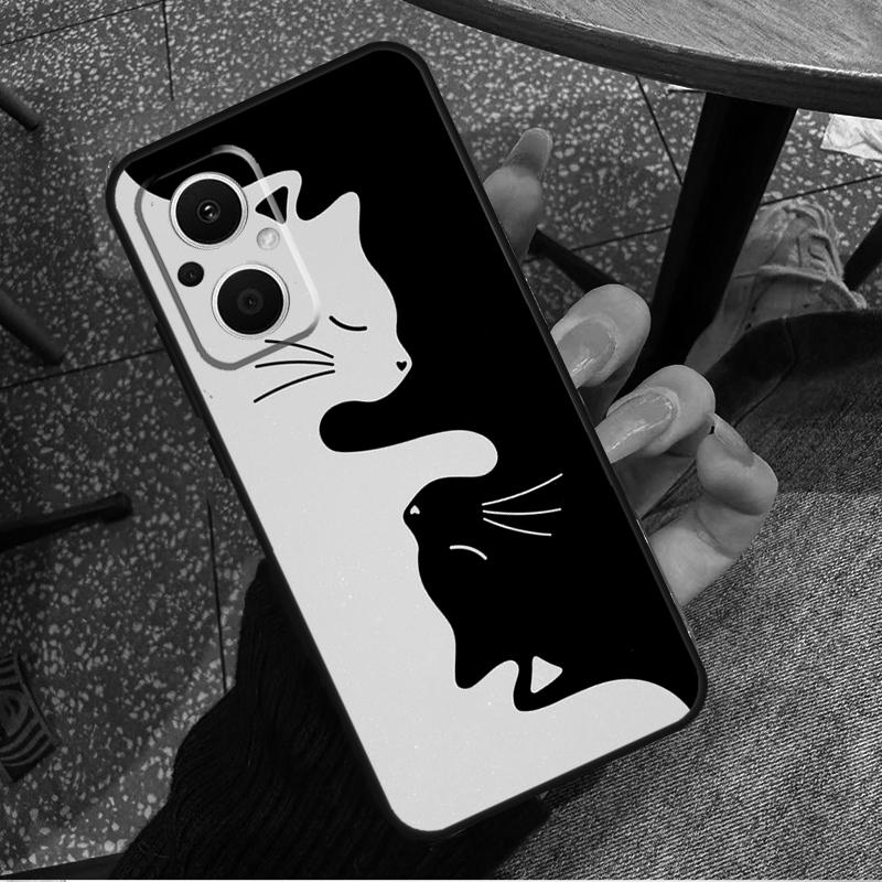 Black Cats Ink Cute Pet Witch Art For OPPO Reno 7 8 Lite 8T 14F 13F 11F 12F 10 11 12 13 14 Pro OPPO Find X9 X8 X5 X6 Pro Case