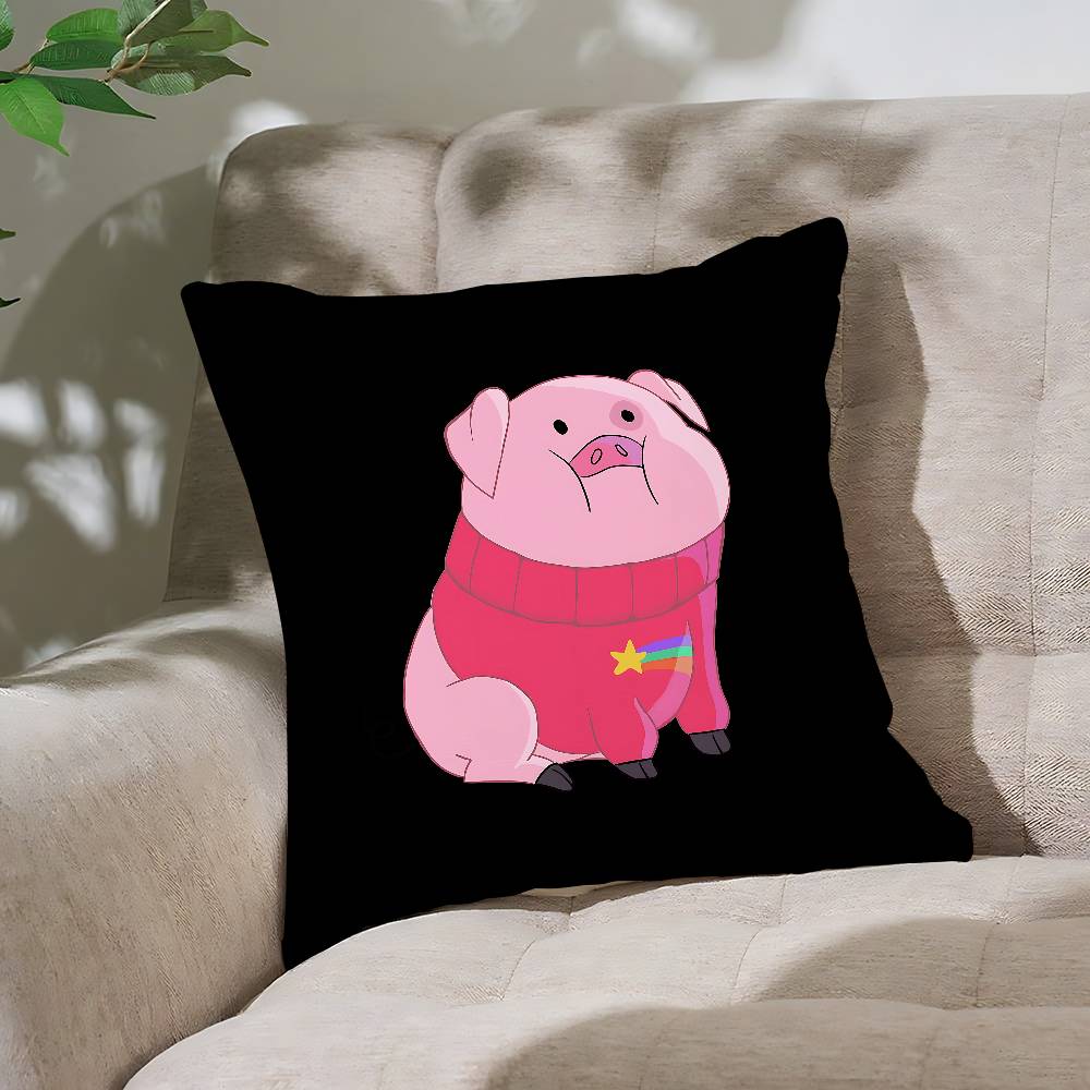 Cute Pig Pillow Case Throw Pillow Cover Nordic Vintage Style Cushion Covers Home Living Room Sofa Couch Seat Decor