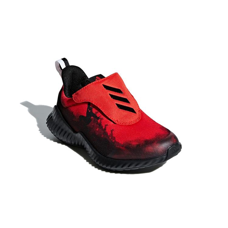 adidas Fortarun Spider Man AC K Spider Man Slip Resistant Low Top Kids' Running Shoes Red Black D96878