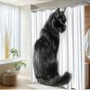 1pc Black Cat Creative Shower Curtain Animal Pattern Elegant Decoration Add Mystery And Lively Interest To Your Bathroom Enjoy