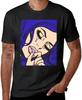 Blue Crying Comic Girl Men T Shirt Anime Sweat Plain Black T Shirts Men