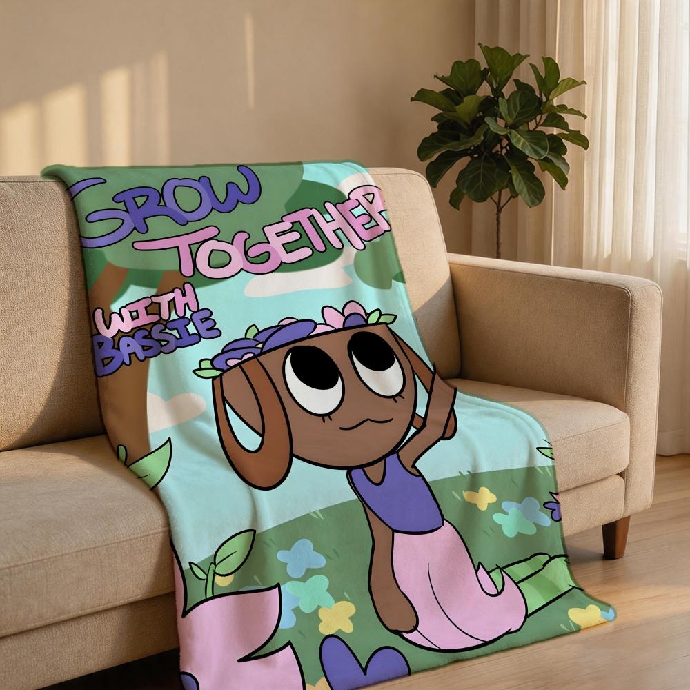 Game D-Dandy's WorldS Throw Short Plush Throw Blanket Soft Skin-Friendly Multi-Scene Home Office