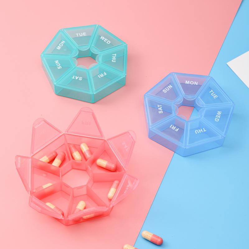 7-Day Mini Pill Organizer: Transparent, Portable, Dustproof Medicine Box